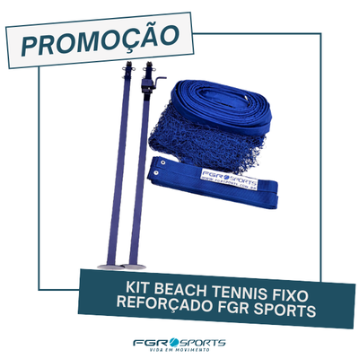 Kit Beach Tennis Fixo Reforçado FGR Sports (para jogos não oficiais)
