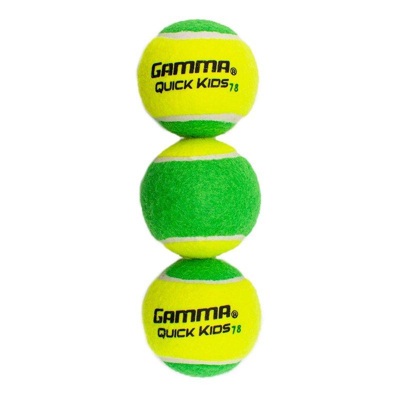 bola de tenis gamma quick tip 78 kids com 3 unidades verde 1