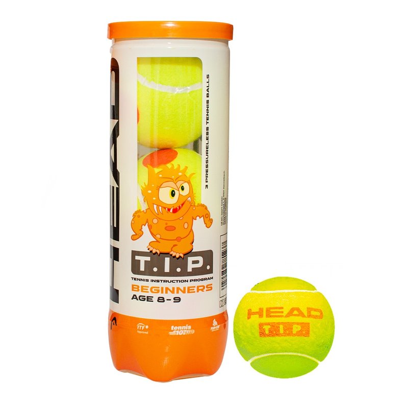 bola de tenis head tip orange pack com 3 unidades 1