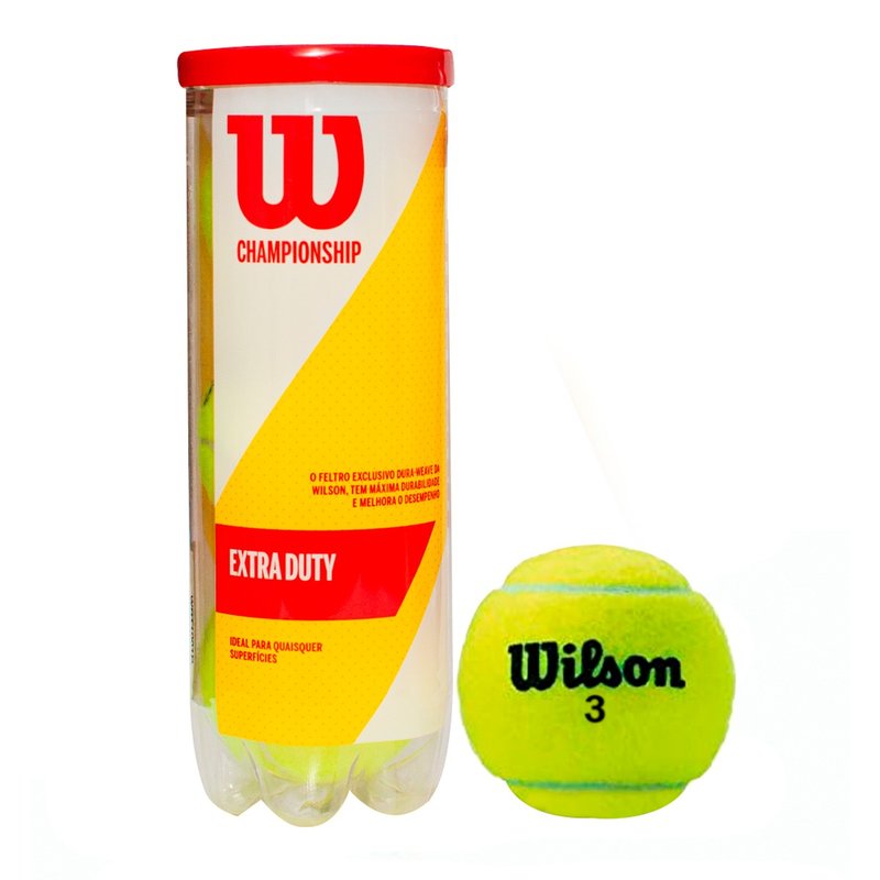 bola de tenis wilson championship extra duty pack com 3 unidades 1
